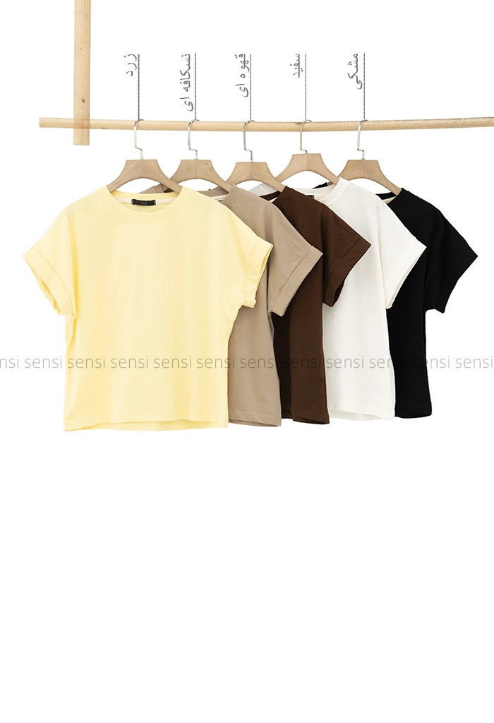 کراپ باکسی آستین دوبل کد1005429